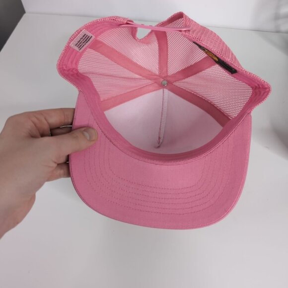 NWOT Bass Pro Shops Gone Fishing Barbie Pink Mesh Trucker Hat OS - Picture 7 of 8